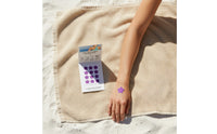 12 Pieces Detection Sticker with Color Card Violet for Beach, Kids