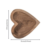 Heart Shaped Wooden Bowl Multi-Purpose Wooden Bowl Handmade