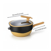 Easy to Clean Square Nonstick Wok Even Heating Cookware