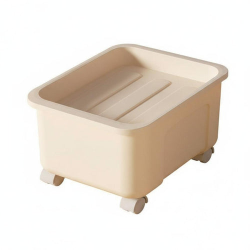 slim-line Wheeled container with casters Rolling Storage container sturdy Duty for Under Bed