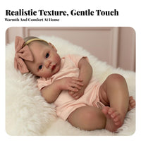 Realistic Newborn Doll Cleanable Lifelike Newborn Doll children's Toy Hand-Rooted Hair Perfect Gift for Parents