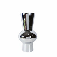 Silver Glass Vase Electroplated Finish Modern flower Vase Focal Point Home Decoration for Entryway