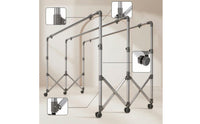 Foldable Clothes Drying Rack Height-Adjustable Laundry Drying Rack Extendable Clothes Dryer Stand unrestrictedStanding for Balcony