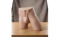 Men's Underwear Display Form Smooth Male Lower-Torso Mannequin Untextured Underwear Display Mannequin