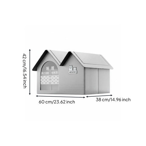 Cooling Feline Bed Air-Conditioned Room Enclosed Pet Bed Closed Design