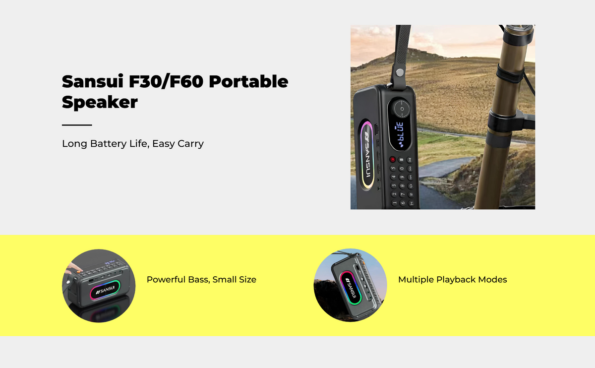 Bass stereo speaker with microSD