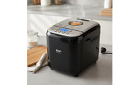 Multifunctional Automatic Bread Creator LCD Display Automatic Bread Machine Large Viewing Window Flour Mixture Kneading Machine Food-Grade Materials for Home Bakers