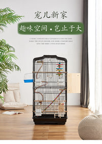 Chong Er Xin Jia Vertical Wire Bird Cage for Parrots, Large Luxury Breeding Cage