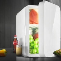 Car Mini Fridge 8 L Portable Car Fridge Household Appliance Compact Front-Opening Door