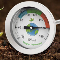 Long Rod Compost Thermometer No Battery Required for Gardeners