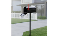 Metal Mailbox Post Lockable Freestanding Mailbox with Post Powder-Coated Finish