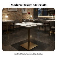 Booth, Table, and Chair Combination Sintered Stone surface Commercial Furniture Complete Dining Set long-lasting Construction