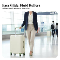 Multi-Function Hardside Luggage Two-Tone Design Suitcase Wide Trolley Handle