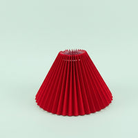 Bedside Table Lamp with Large Pleated Textile Lampshade for Living Room, Detachable with Metal Frame, Easy Install Hardware Included