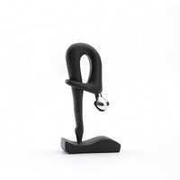 Abstract Woman Sculpture Matte Black Abstract Figure Elegant for Art Lovers