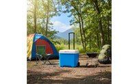 Trolley Insulated Trolley 30L Large Capacity Portable Rolling Chiller Hot and Cold Use Rolling Ice Chest for Campers, Picnics, Tailgating