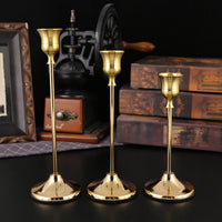 Vintage European Style Metal Candle Holder for Dinner Table Decor