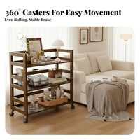 Multi-Tier Rolling Trolley Versatile Use Storage Trolley Sturdy Construction