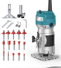 Electric Trimmer for Woodworking with 15-Piece Set (EU Plug)