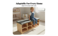Tufted raiseTop Ottoman Multifunctional Storage Bench hardwood Wood Frame