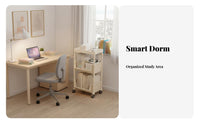 desktop-adjacent Rolling organizer with casters Rolling Book container Movable for Office Workers