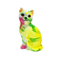 Resin Cat Figurine Hand-Painted Cat Figurine Tabletop for Shelf Display