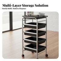 Hairdressing Trolley Multifunctional Salon Rolling Cart Hair Stylist Tool Trolley Detachable Drawers Multi-Drawer Hair Stylist