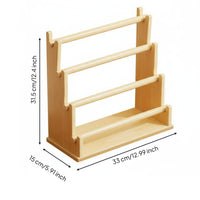 Solid Wood Tiered Bracelet Display Rack 2 Tier Wooden Jewelry Stand Multi-Purpose Desk Jewelry Organizer Tangle Tangle-Resistant for Vanity, Dresser