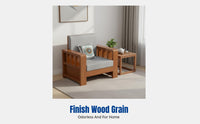 Solid Wood Sofa Set, Minimalist Modern Chinese, Living Room, Straight Row, Removable and Washable, High-Elastic Sponge