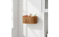 Wall-Mounted Wicker Basket Lightweight Woven Storage Basket Long-Lasting