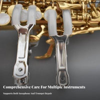 Available in 2 Sizes Saxophone Imperfection Removal Clip Strong Clamping Force Woodwind Imperfection Remover Long-Lasting Instrument Repair Tool Versatile for Saxophonists, Musicians, Music Stuimperfections, Workshop, Band Room, Home, Portable Use