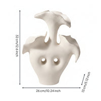 Soft Cream Flared Top House Decoration Organic Flower Vase