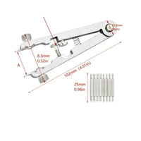 Easy to Use Adjustable Watch Strap Tool Interchangeable Forks Watch Band Removal Tool Long-Lasting Coil Bar Pliers Versatile for Watchmakers, Hobbyists, Repair Shop, Home DIY