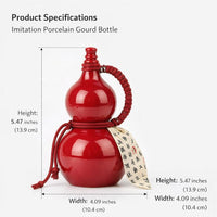 Glass Gourd Water Bottle Sealed, Gourd Water Chinese Hand Rope, Water Bottle Chi #variant:Red