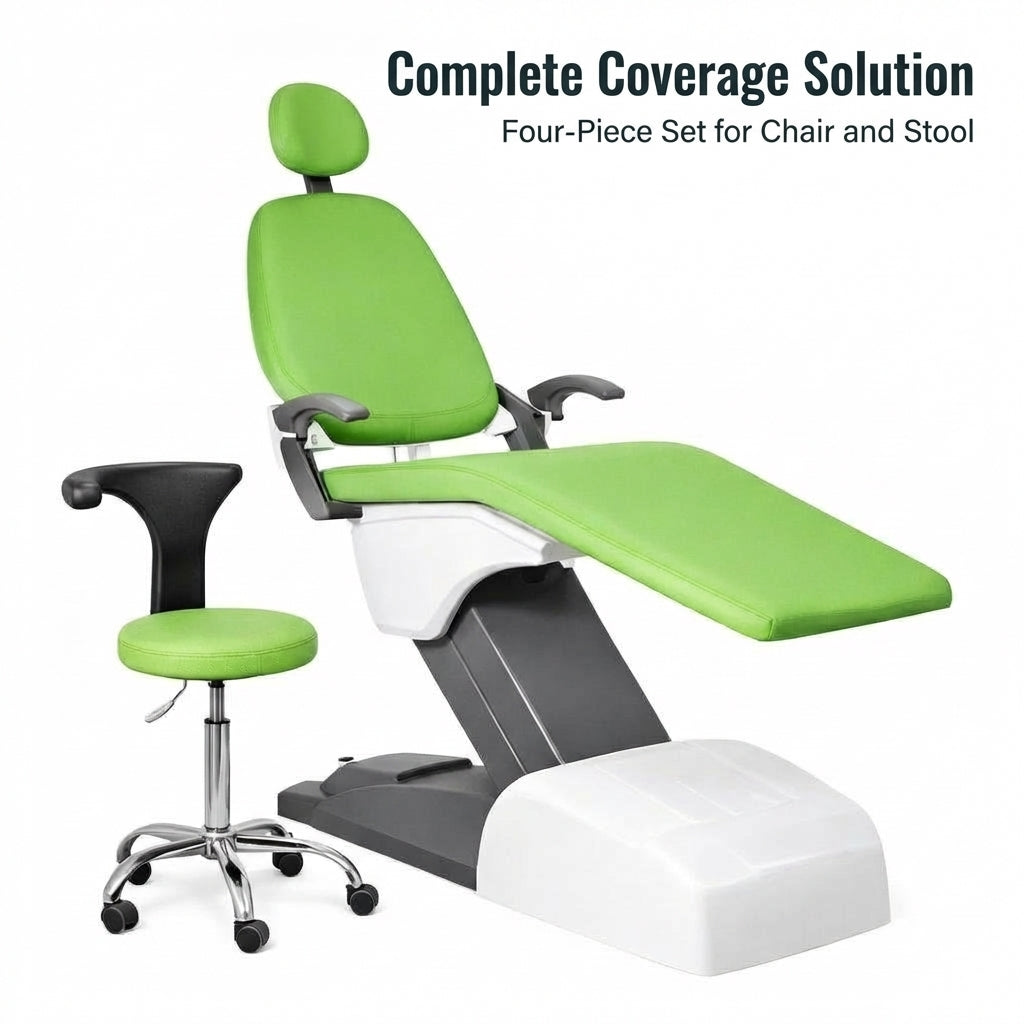 Waterproof Non-Slip PU Leather Elastic Full Covers, Seat Cover Set, 4 Pieces, Doctor Chair Covers, PU Leather Unit, Seat Covers