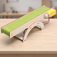 Electric Conveyor Belt Model Cut DIY Conveyor Belt Model Educational for Kids, Hobbyists, Classroom