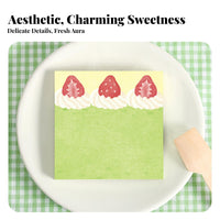 100 Sheets Japanese Design Dessert Themed Memo Pad 6 Designs Cake Design Note Sheets for Students, Office Workers, Scrapbooking, School