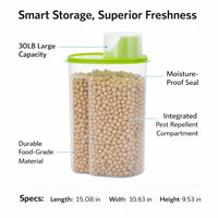 Storage Container Lid Measuring Cup, Cereal Storage Bin Kitchen, Food Storage Container Airtight Sea - Image 5