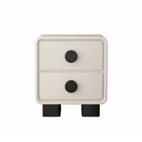 2-Drawer End Table Space-Saving Nightstand Stable Construction for Home, Renters