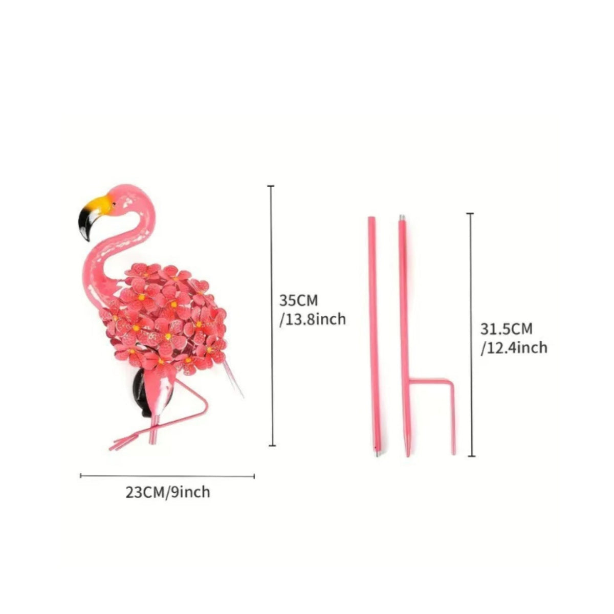 Flamingo Stake Light Openwork Design Solar Flamingo Light Water Resistant