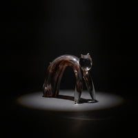 Cat Figurine Handmade Animal Sculpture Artisan for Desk, Collectors