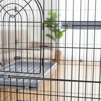 Easy to Clean Cat Villa Enclosure Pull-out Tray Multi-Level Cat Enclosure for Home