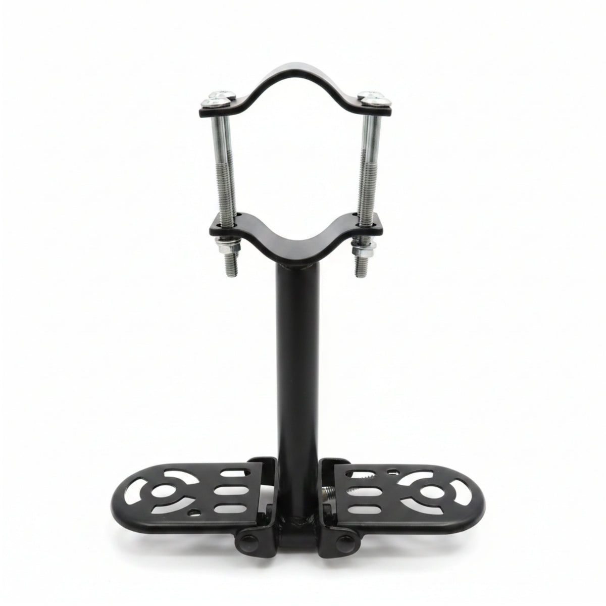 Side Platforms Cycle Crossbar Footrest Curved Clamp Crossbar Footrest Accessory Metal Frame Bike Foot Platform Bolt-Secured