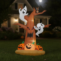 Outdoor Inflatable Tree Spooky Inflatable with LED Lights Inflate Yard Decoration Tall for Lawn