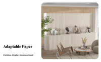 Foldable Accordion Paper Divider Multi-Functional Folding Screen Flexible Shape Room Partition Easy to Assemble for Event Planners, Home Office Workers, cosmetic studio, showcase, Studio Apartment, Retail retail outsidelet