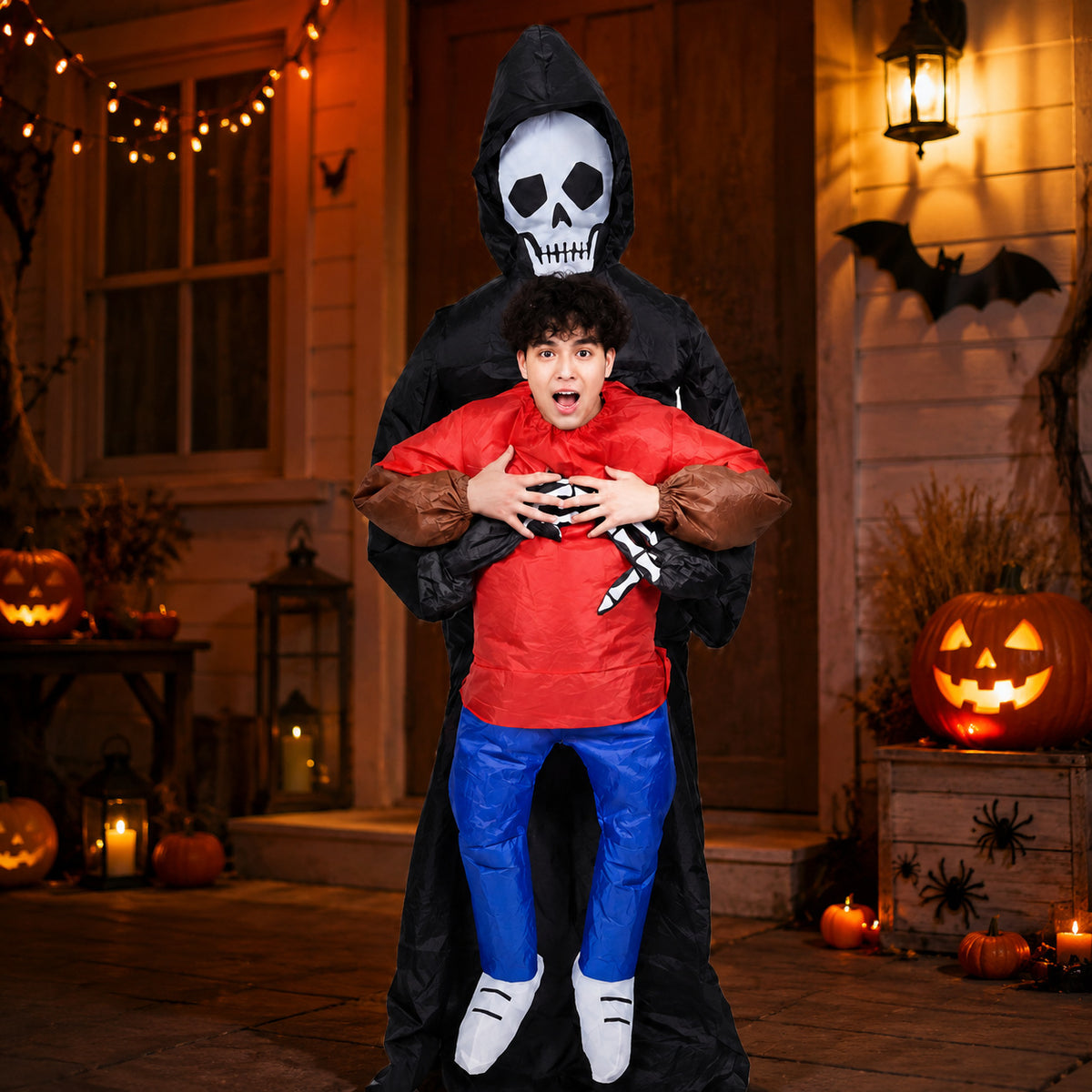 Inflatable Ghost Costume for Stage Performance and Halloween Cosplay