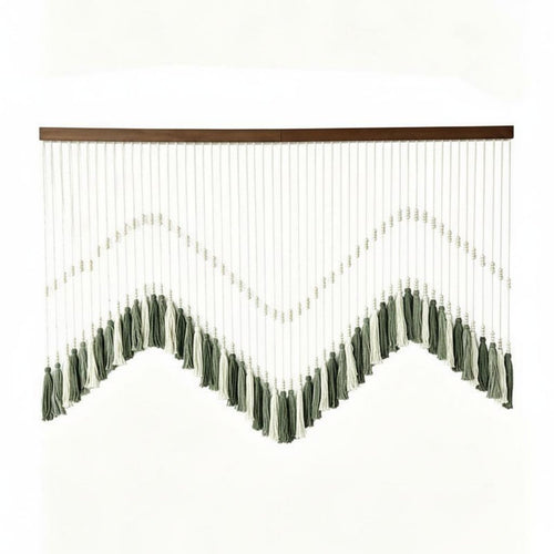 Macrame Wall Hanging Bohemian Aesthetic Tassel Wall Wooden Board