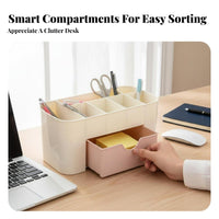Multi-Compartment Drawer unit adaptable Desktop Organizer for Desk, Dorm Room