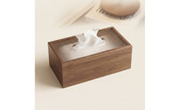 Wooden Tissue Box Wood-Grain Rectangular Tissue Box Cover Easy to Clean
