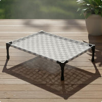 Elevated Pet Cot Checkered Pillowless Pet Cot Dampness Resistant